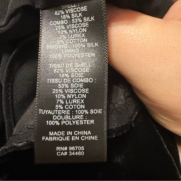 Rebecca Taylor Organza Velvet Sleeveless Peplum Top - Size 10 - Picture 11 of 12